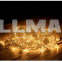 Гирлянда 500 Led 30 м теплый свет белый кабель